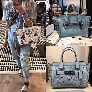 美国代购coach蔻驰swagger27 21小中号新款手提单肩斜挎经典女包