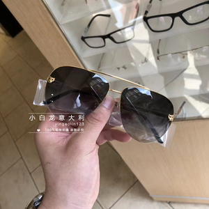 小白龙代购 cartier/卡地亚2018新款太阳镜 金边豹子渐变半透墨镜