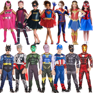 万圣节儿童节cosplay女超人蝙蝠侠惊奇队长美国队长英雄联盟服装