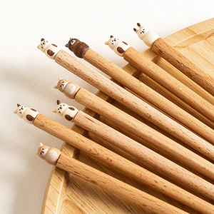 摩登主妇儿童筷子家用高档新款2024木质一人一筷日式可爱分餐木筷