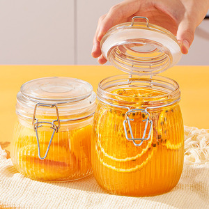 玻璃密封罐食品级蜂蜜泡菜泡酒坛子厨房收纳储物酵素发酵罐头空瓶