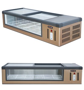 雪鸥台式海鲜柜商用卧式冰柜台面冷藏柜夜宵摊小冰箱烧烤摊展示柜