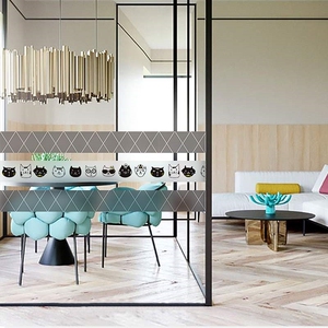 玻璃门中间贴条线防撞条办公室磨砂窗户卫生间推拉门个性装饰贴膜