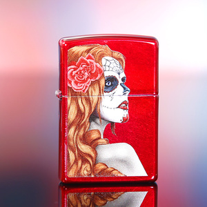 美国原装正品zippo打火机 芝宝正版红光漆 亡灵节墨西哥女郎28830