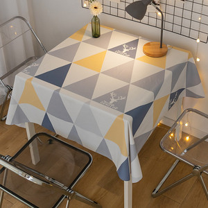 方桌桌布正方形台布家用简约防水防油免洗餐桌布八仙桌麻将桌盖布