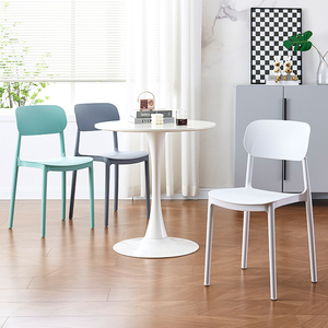 塑料椅子久坐舒服现代简约商用凳子靠背可叠放餐椅家用简易餐桌椅