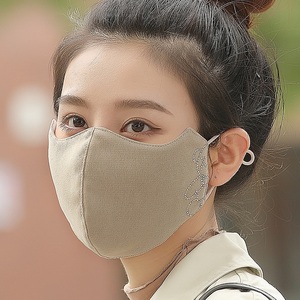 纯棉口罩冬季遮脸防风面罩保暖透气加厚加大女士防寒脸罩防冻立体