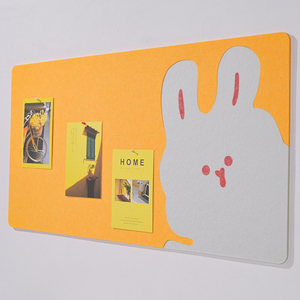 杏双 兔子卡通毛毡板照片墙软木板毛毡墙贴家居墙面装饰幼儿园展示墙