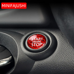 宝马mini改装碳纤维一键启动贴壳r56r60迷你cooper汽车内装饰贴壳