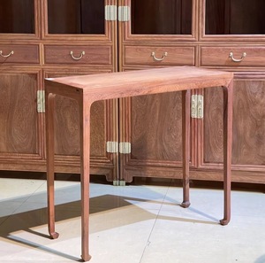 福连天大果紫檀明式条案缅甸花梨小条案实木玄关桌平头案台香几