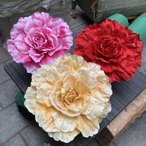 巨型玫瑰花仿真大花朵表演用大型月季婚庆摄像花特大玫瑰绒布绢花