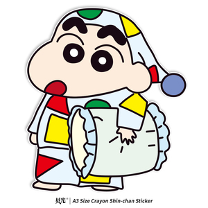 大张蜡笔小新卡通行李箱贴纸个性可爱滑板冰箱车门墙壁装饰贴画