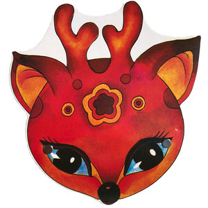 幼儿园童话故事舞台角色扮演表演动物梅花鹿老虎小鹿头饰教学用品