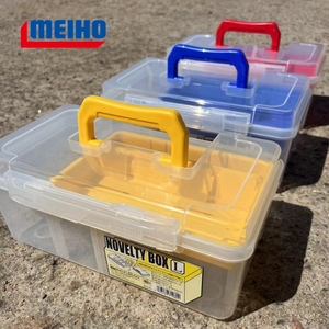 日本明邦MEIHO手提便携式轻巧透明路亚箱钓箱路亚盒渔具盒工具盒
