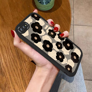 黑白油画花适用于oppor15手机壳oppor15x男女气垫防摔新款r11创意个性