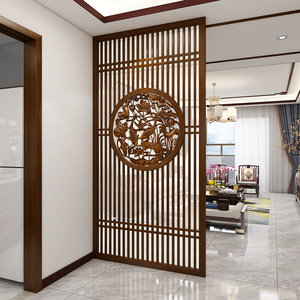 007人付款淘宝北欧客厅定制隔断墙屏风新中式玄关装饰现代格栅镂空