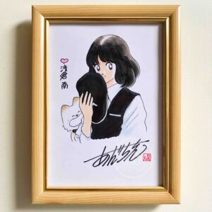 棒球英豪 邻家女孩 浅仓南 手绘原画 非安达充亲笔签名画礼品定制
