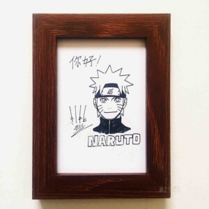 000人付款淘宝旗木卡卡西 火影忍者 纯手绘手工签名画 非岸本齐史直笔