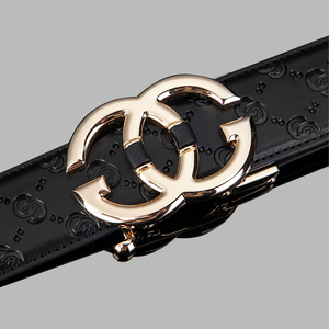 皮带男士真皮自动扣男纯牛皮软双g腰带高档时尚年轻人潮网红裤带