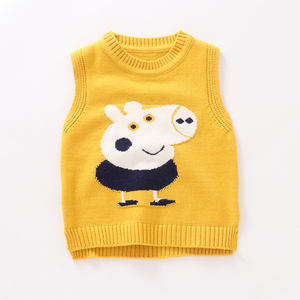 男童女童针织马甲儿童毛衣背心薄款春秋宝宝新款毛线马夹婴儿坎肩