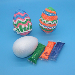 雪花泥彩蛋diy 幼儿园手工儿童亲子益智材料包雪花泥泡沫彩绘蛋