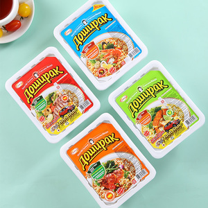 俄罗斯进口盒装方便面速食拌面泡面90克鸡肉牛肉猪肉海鲜味面条