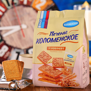 俄罗斯进口阿孔特卡洛粗粮巧克力牛奶饼干酥脆香浓300克袋装零食