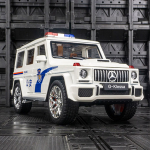 1:24仿真奔驰g63大g警车合金汽车模型110玩具车越野车男孩子礼物