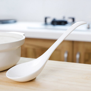 景德镇骨瓷陶瓷特大号长柄汤勺 家用砂锅勺汤锅专用勺子盛粥汤匙