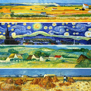 世界名画梵高油画作品大丰收欧式装饰画客厅卧室微喷油画布挂画