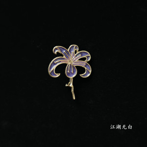 鸢尾花金属徽章胸针简约百搭文艺别针扣毛衣开衫配饰男女复古胸花