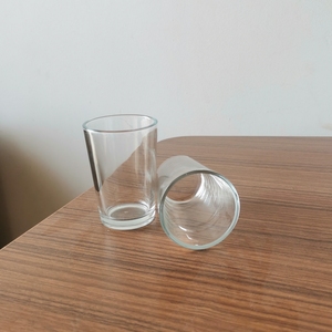 包邮100ml透明玻璃杯红酒杯白酒杯烈酒杯加厚圆形瓶小清新印字杯