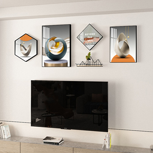 电视墙装饰画简约现代