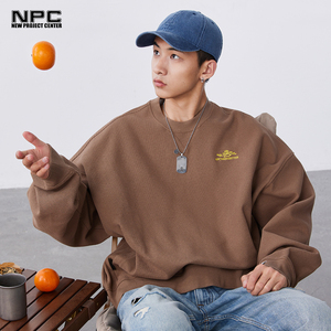 npc潮牌李晨nic2023春季新款卫衣男女同款情侣装套头长衫宽松加绒