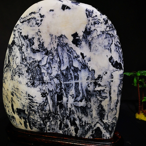 广西草花石奇石国画石天然原石观赏石工艺品摆件客厅开业礼品送礼