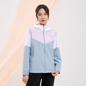 匹克外套女士上衣连帽夹克运动服防风f2221092