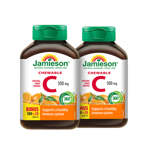 Jamieson健美生维生素c片美白淡斑天然维他命c咀嚼片儿童维C成人