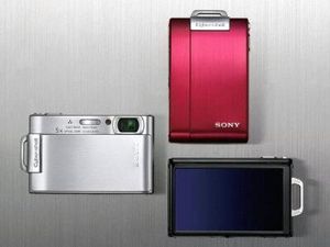 包邮sony/索尼 dsc-t200 t300 ccd数码相机 潜望式 触摸大屏