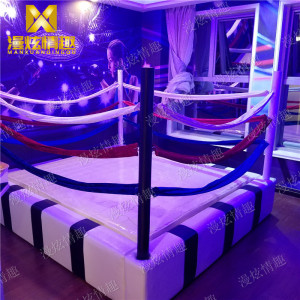 创意拳击擂台床主题酒店床电动情趣床情侣水床合欢震动床电动红床
