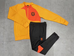 荷兰队橙色球衣足球外套2223新款长袖长裤训练出场服跑步运动队服