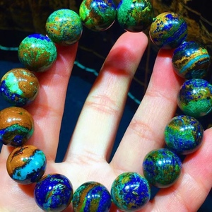 超美蓝铜矿凤凰石手链女手镯男手串手环手绳手排佛珠水晶全新秒杀