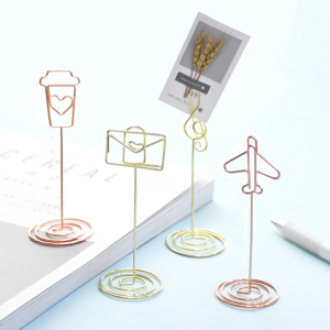 便利夹摆件照片夹留言夹立式相片夹座摆桌面可爱彩色小夹子创意