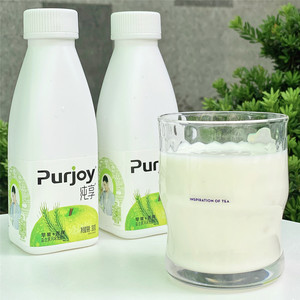 君乐宝纯享无添加酸奶苹果青稞果味营养奶300g瓶多口味