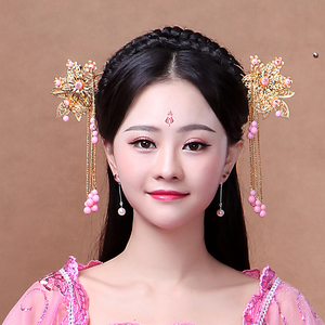 儿童女古代风公主贵妃古装流苏步摇发簪发钗古典头饰超仙汉服发饰