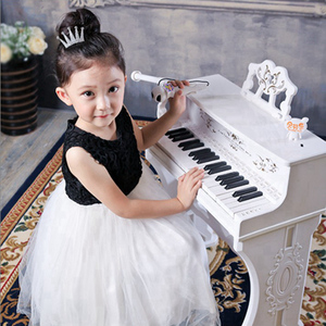 贝芬乐艾丽丝电子琴麦克风女孩早教音乐小宝宝电子琴玩具儿童钢琴
