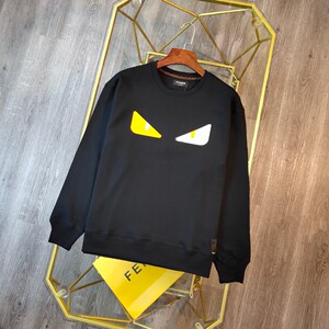 fendi/芬迪 经典款小恶魔眼logo印花休闲上衣情侣款卫衣男女同款