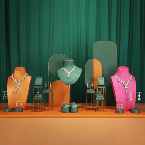 创意珠宝高档金属橱窗展示道具脖子橱窗项链展示架珠宝饰品首饰架