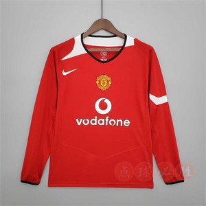 正品adidas英超04-06曼联主场长袖复古版球衣8号鲁尼_