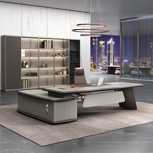 女总裁高档办公桌老板桌大气办公桌椅全套组合简约现代23米大班台