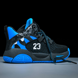 乔丹青年男童篮球鞋詹姆斯网面透气中大童鞋子儿童aj23号运动鞋.